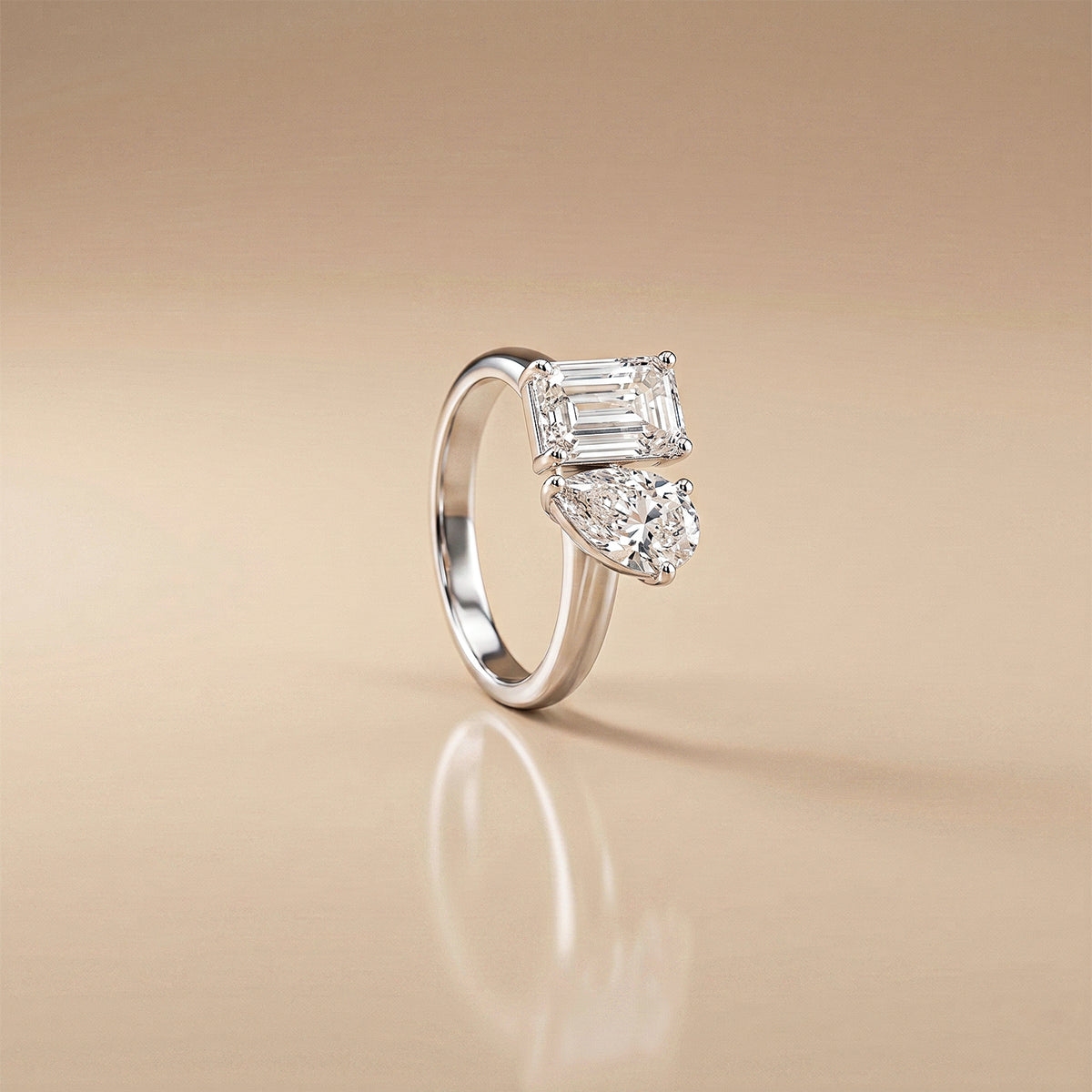 1.00 ct Lab-Grown Diamond 925 Silver Statement Ring