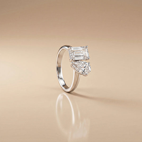 1.00 ct Lab-Grown Diamond 925 Silver Statement Ring