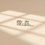 2.1ct Lab Grown Cushion Cut Diamond Stud Earrings