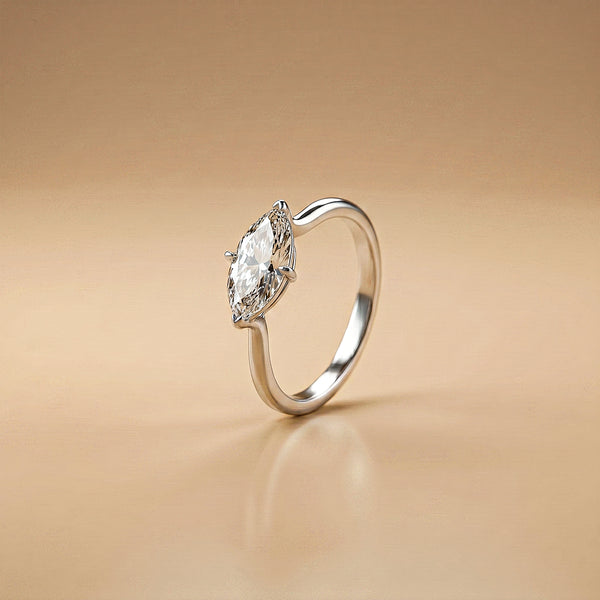 1.01ct Marquise-Cut Lab-Grown Diamond Engagements Ring