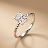 1.58 Ct Lab Grown Diamond 925 Silver Solitaire Ring