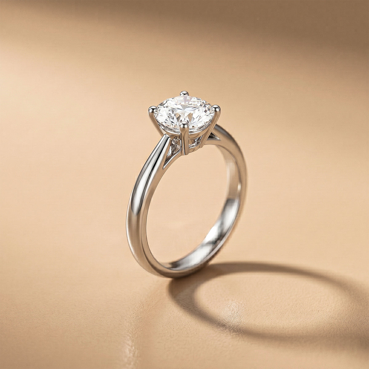 0.80ct Round Cut Lab-Grown Diamond Solitaire Everyday Ring