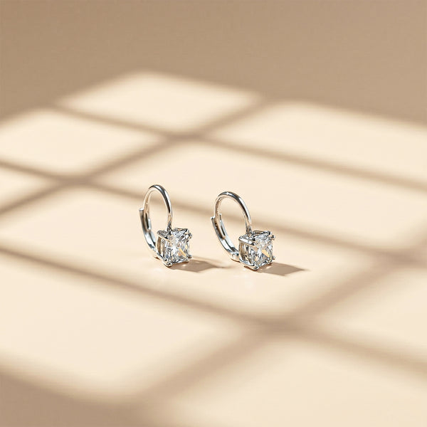 2.04 Ct Lab Grown Diamond Stud 925 Sterling Silver Earrings