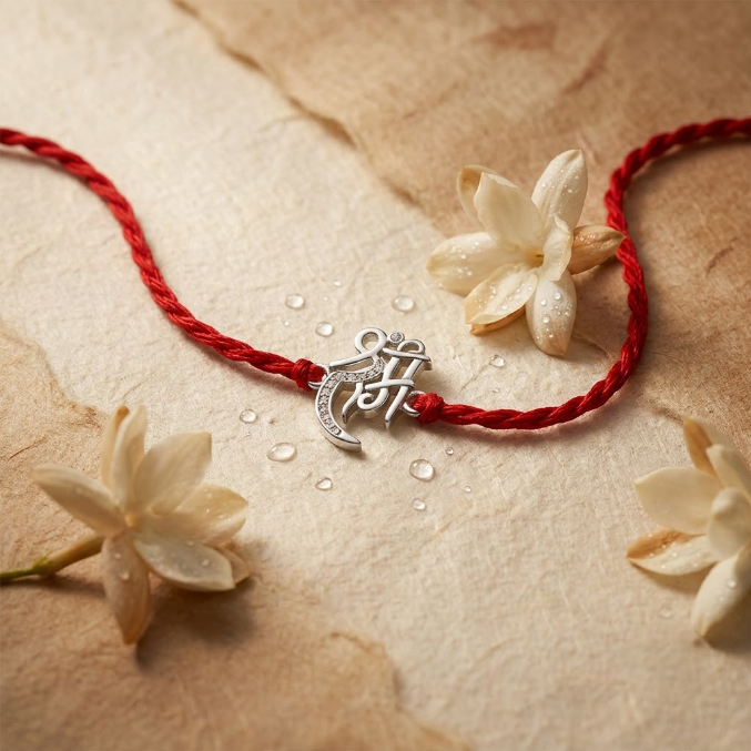 Handmade Shree Ram 925 Silver Hallmarked Rakhi