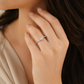 Twirl Cluster - Silver Diamond-Style Ring