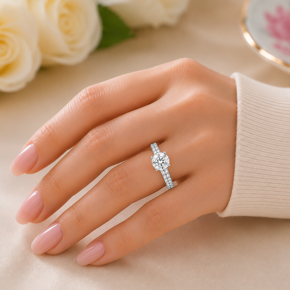 Eternal Solitaire - Silver Ring