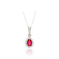 Crimson Flame Pendant Silver