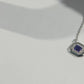 One-of-One 92.5 Silver Simulant Navy Gemstone Octagonal Pendant