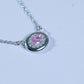 One-of-One 92.5 Silver Round Pink Blush Pendant