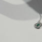 One-of One 92.5 Silver Green Simulant Emerald Pendant Necklace