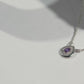 One-of-One 92.5 Silver Simulant Amethyst Teardrop Pendant Necklace