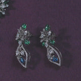 925 Sterling Silver Floral Cascade Necklace Set