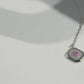One-of-One 92.5 Silver Simulant Pink Gemstone Octagonal Pendant