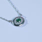 One-of-One 92.5 Silver Simulant Emerald Round Pendant
