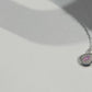 One-of One 92.5 Silver Blush Pink Teardrop Pendant Necklace