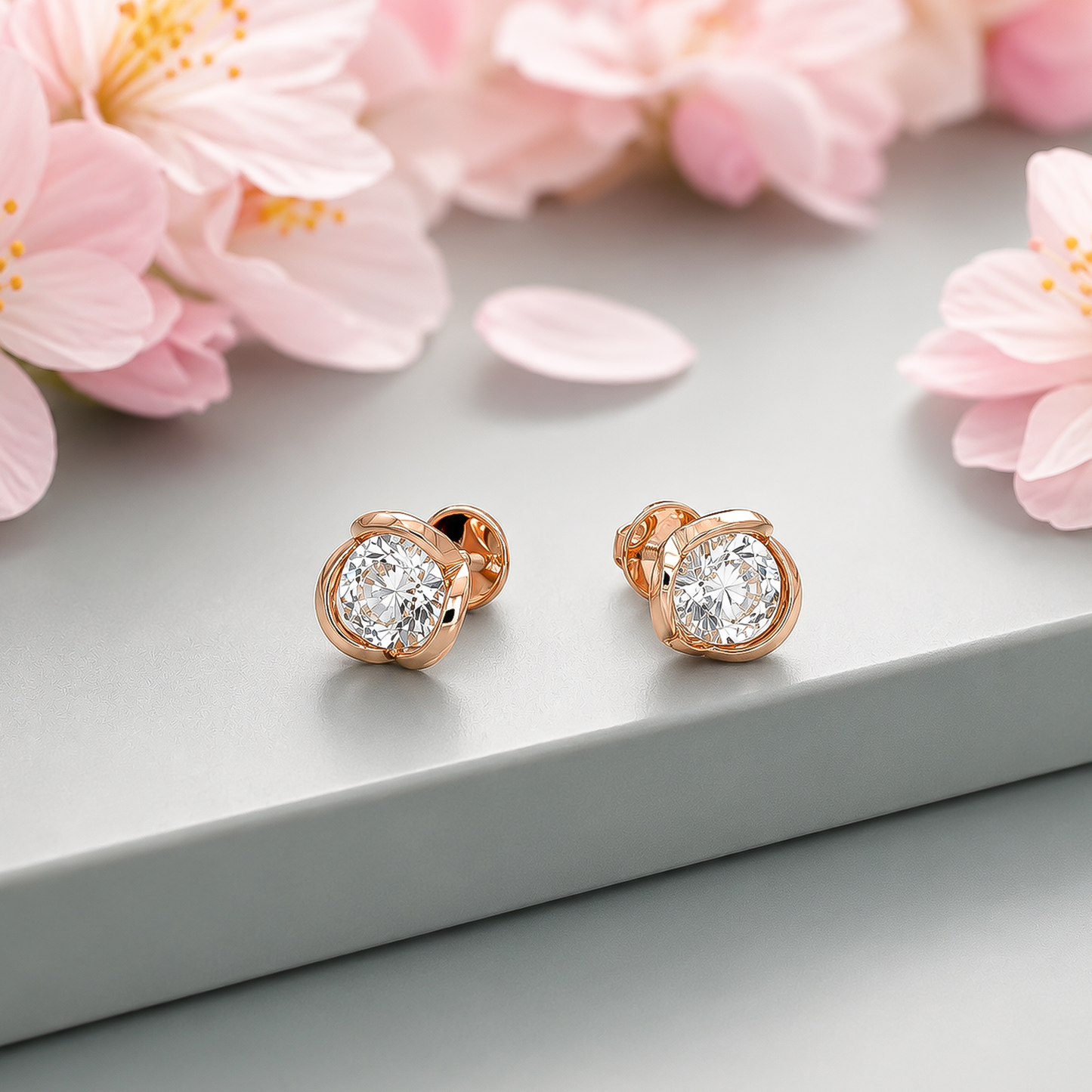 2.02 Ct Round Solitaire 925 Sterling Silver Lab Grown Diamond Stud Earrings
