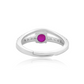 Emera Ruby Ring Silver