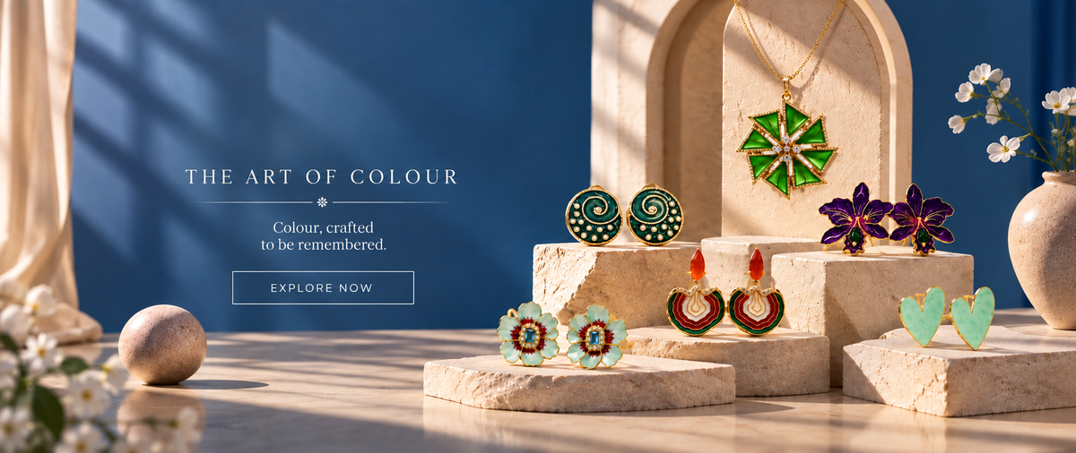 handcrafted 925 sterling silver enamel jewellery in vibrant colours by Silphony