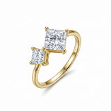 1.83ct Lab-Grown Diamond Square-Cut Two-Stone Statement Ring