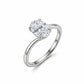 1.01 Ct Lab Grown Diamond 925 Sterling Silver Statement Engagement Ring