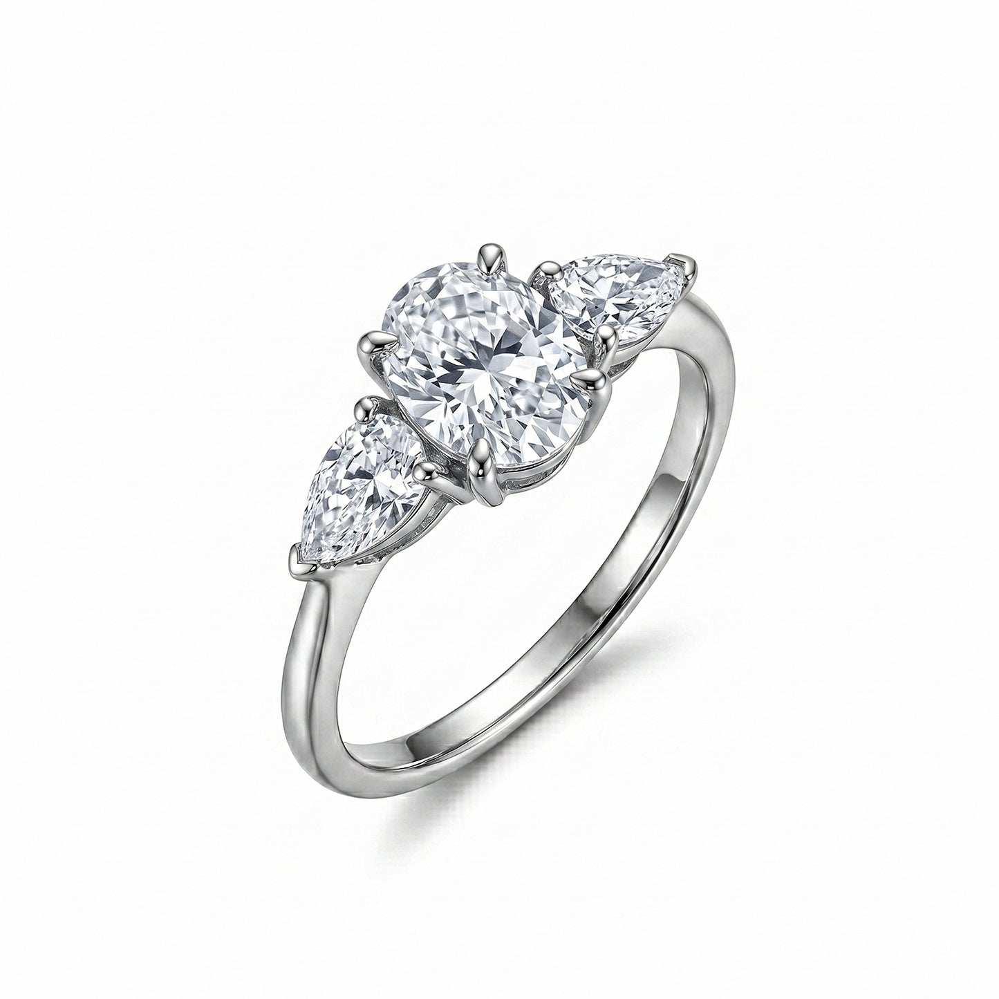 1.65 Ct Lab Grown Diamond 925 Sterling Silver Statement Ring
