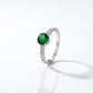 Emerald Solitaire 92.5 Silver Ring