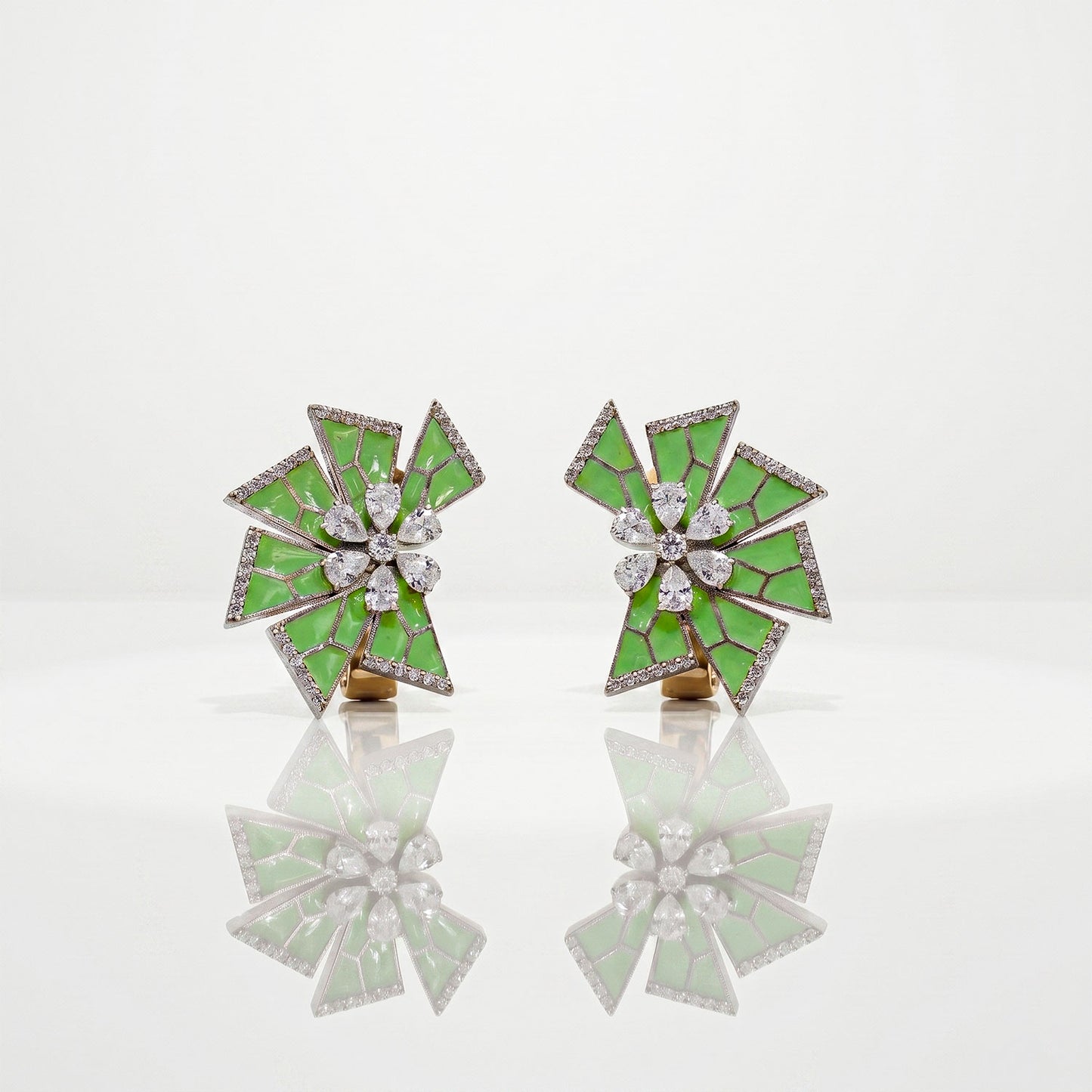 Emerald Starburst Luxe Statement Earrings
