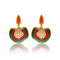 Carnelian Multi-Layer Geode Drop Earrings
