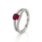 Emera Ruby Ring Silver
