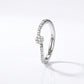Twirl Cluster - Silver Diamond-Style Ring